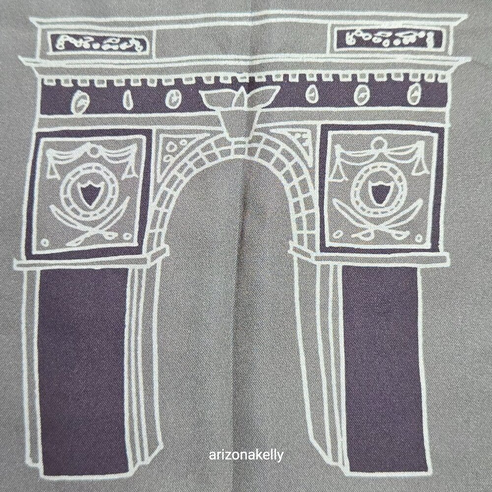 NWOT Silk Scarf Hand Rolled New York City Greenwich Village Manhattan Landmarks - Picture 2 of 13